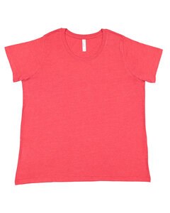 LAT 3816 - Ladies Curvy Fine Jersey T-Shirt Vintage Red