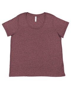 LAT 3816 - Ladies Curvy Fine Jersey T-Shirt Sangria Blackout