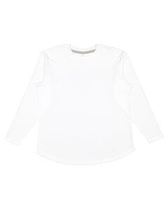 LAT 3508 - Ladies Relaxed  Long Sleeve T-Shirt Blanca