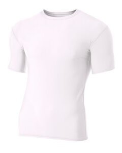 A4 NB3130 - Youth Short Sleeve Compression T-Shirt Blanca