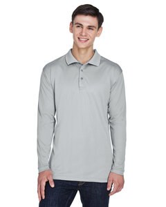 UltraClub 8405LS - Adult Cool & Dry Sport Long-Sleeve Polo Gris