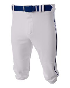 A4 NB6003 - Youth Baseball Knicker Pant Blanco / Azul marino