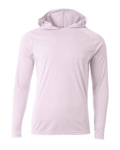 A4 N3409 - Men's Cooling Performance Long-Sleeve Hooded T-shirt Blanca