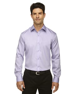 Ash City North End 88673 - Boulevard Mens Wrinkle Free 2-Ply 80’S Cotton Dobby Taped Shirt With Oxford Trim