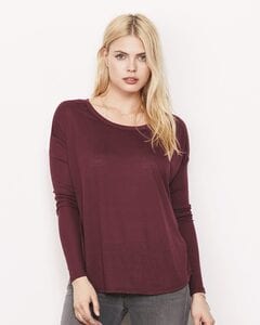 Bella+Canvas 8852 - Ladies Flowy Long Sleeve T-Shirt With 2x1 Rib Sleeves