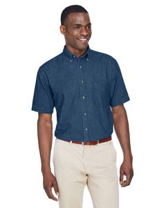 Harriton M550S - Mens 6.5 oz. Short-Sleeve Denim Shirt