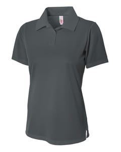 A4 NW3265 - Ladies Textured Polo Shirt w/ Johnny Collar