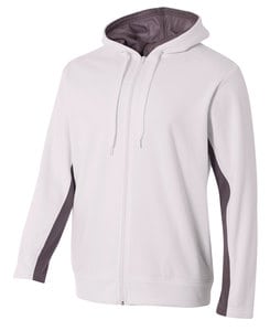 A4 A4N4251 - Adult Color Block Full Zip Hood